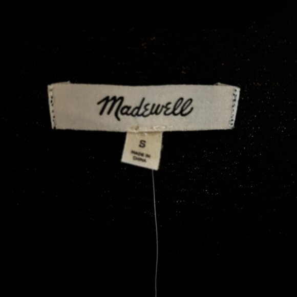 Black Madewell Cross Front Button Mini Dress, Size S, Style #AF247 - Picture 9 of 10